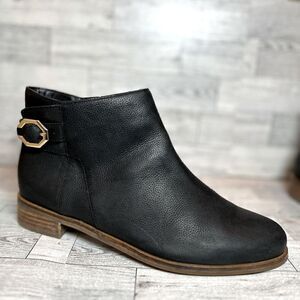 Cole Haan Black Lilah Leather Buckle Booties size 9.5b